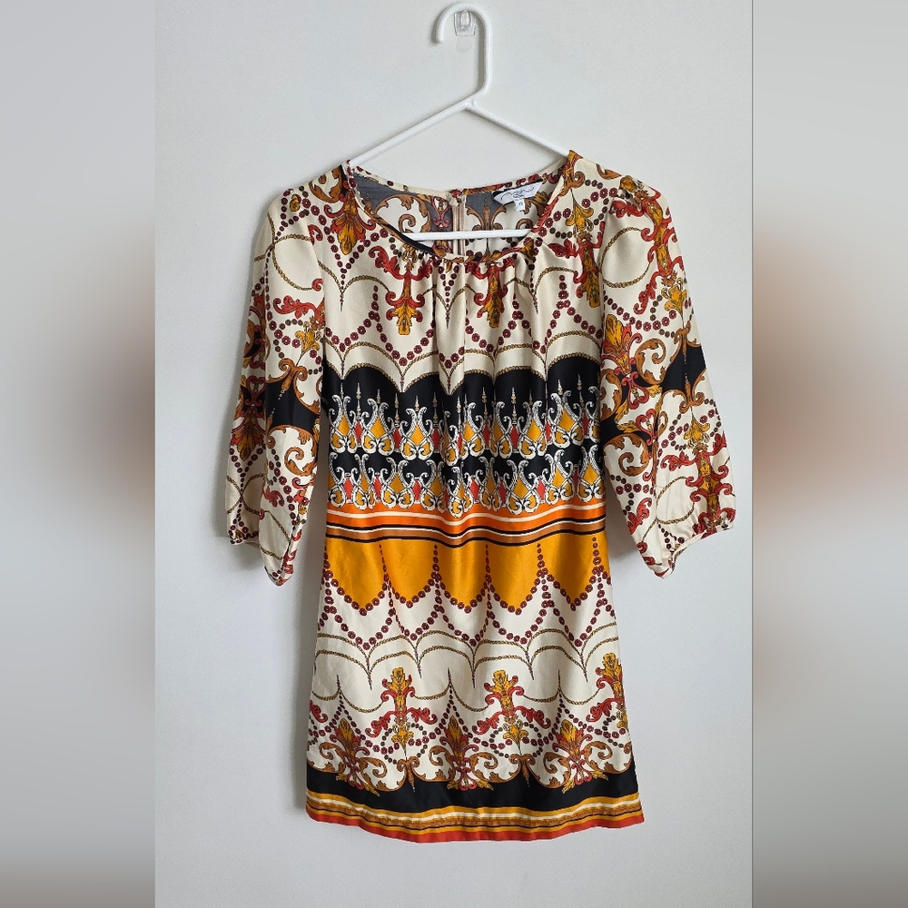 NEW LOOK Scarf Print paisley Satin mini dress UK 10 Or EUR 38 Y2K